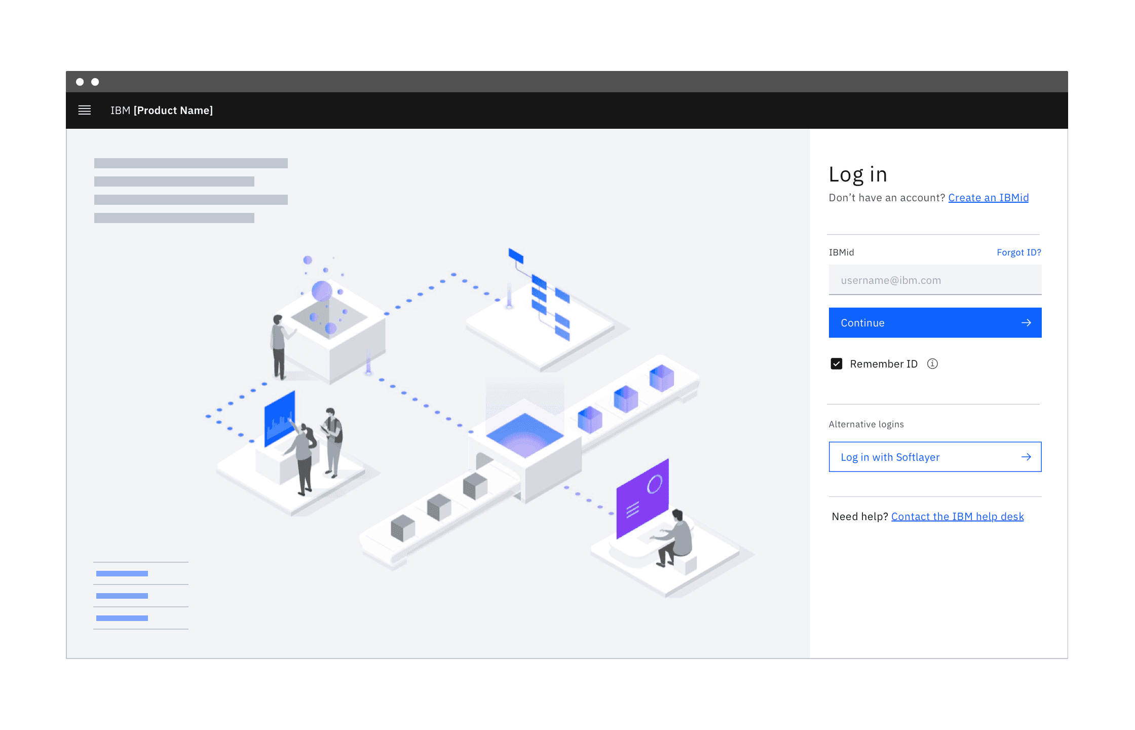 Keep marketing content, including links and CTAs separate from the login.