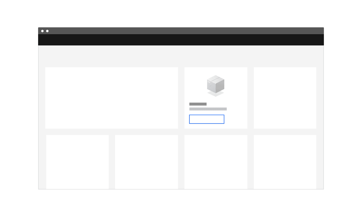Empty state in a small tile