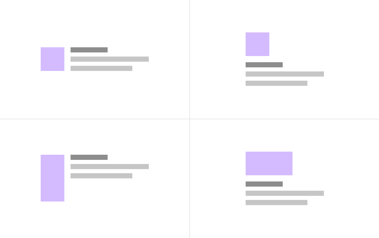 Layout options for empty states