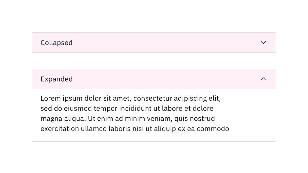 Accordion click targets