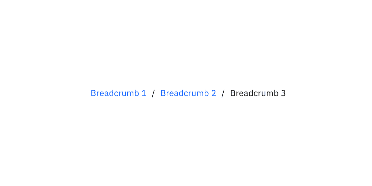 Breadcrumb displaying current page