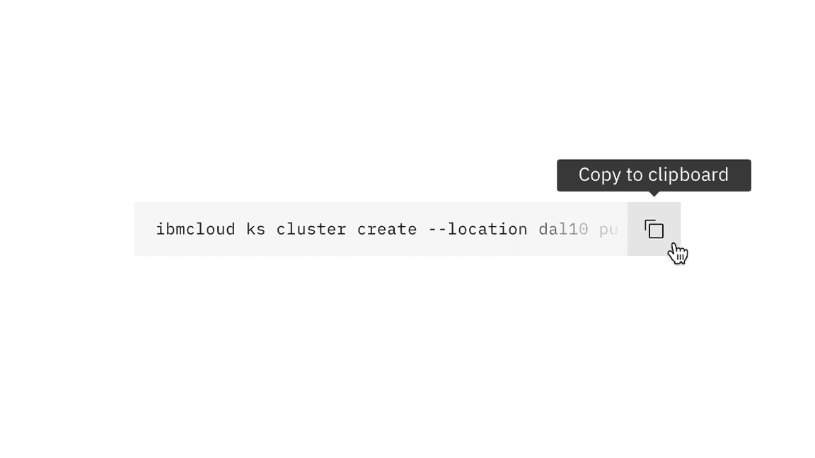 hovering on the button exposes 'copy to clipboard' tooltip