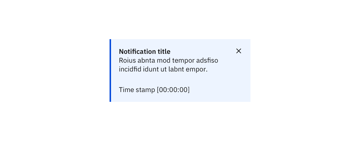 Example of close in a toast notification