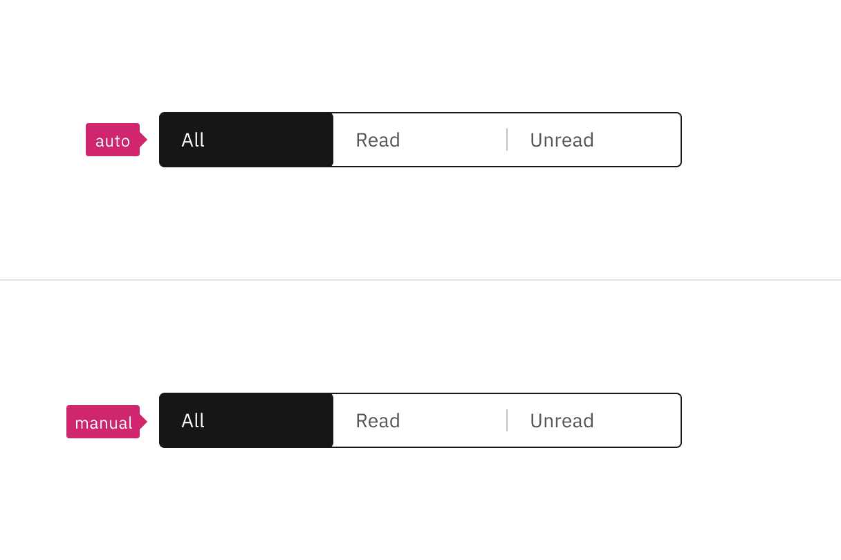 Annotate whether the switcher should be implemented as automatic or manual.