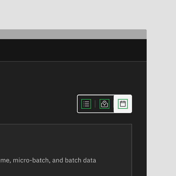 Do use consistent icon or text content switcher sections