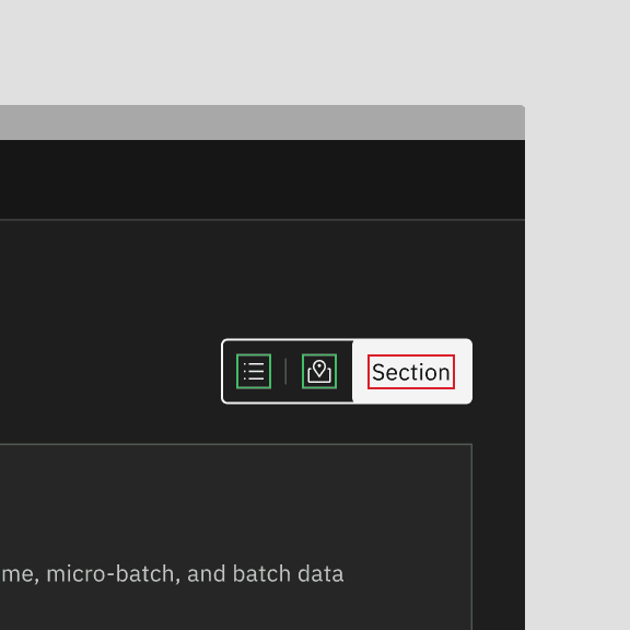 Do not mix icon and text content switcher sections