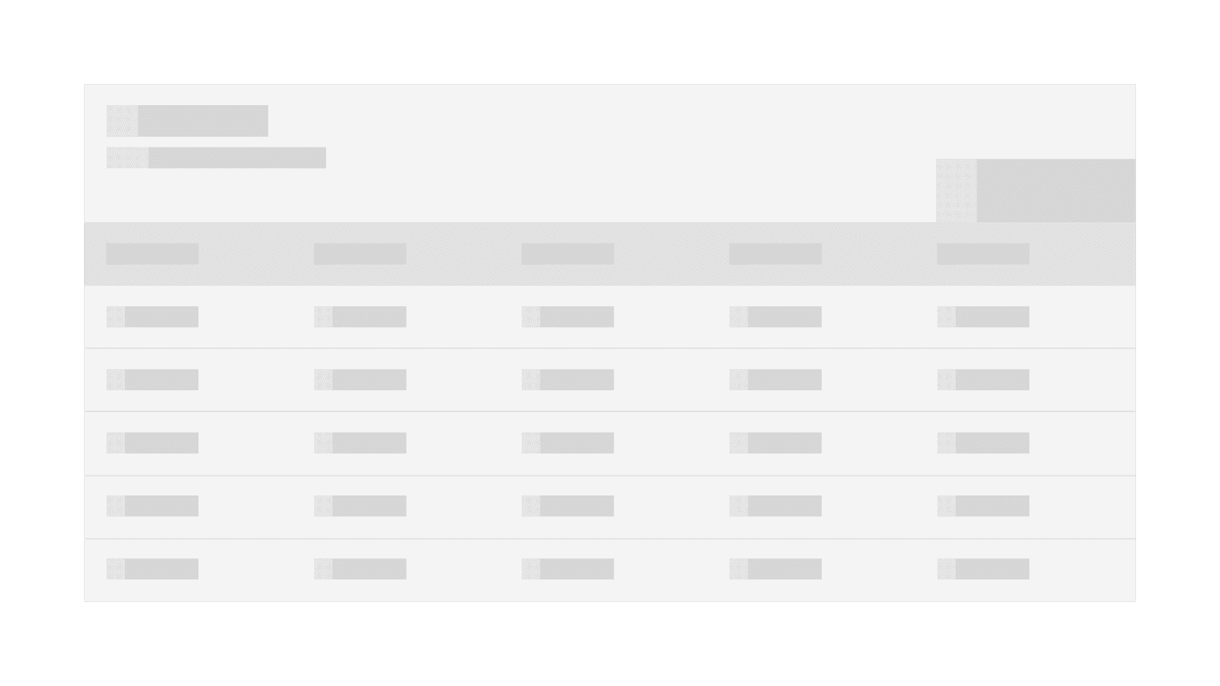 Data table skeleton