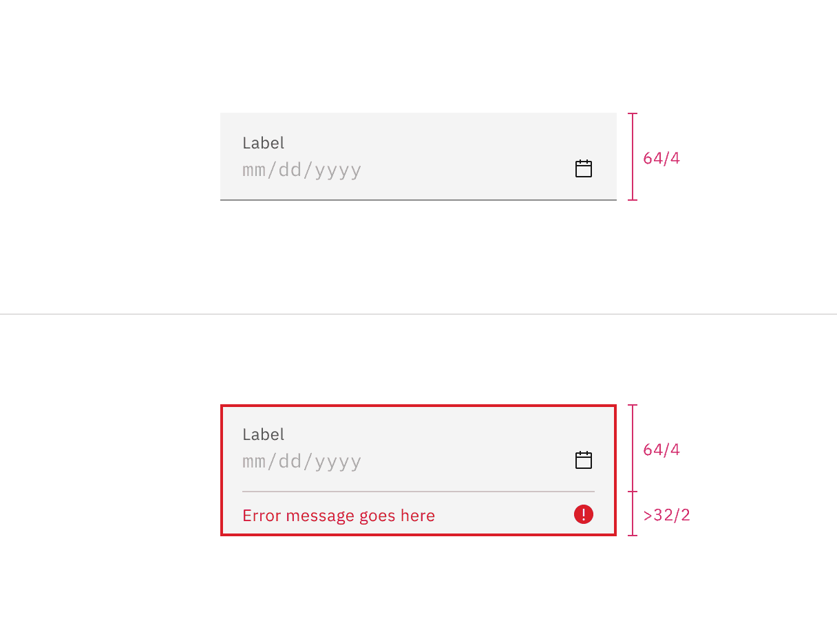 Fluid input size example