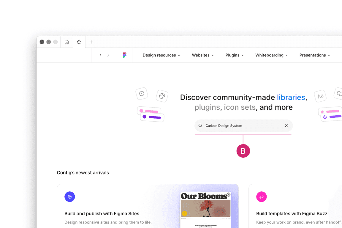 Search in the Community section of Figma
