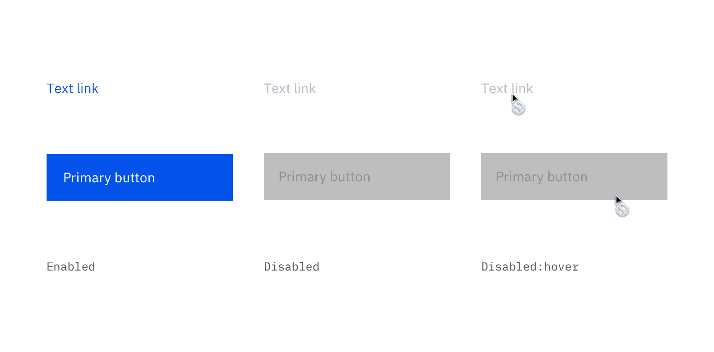 Default disabled style examples