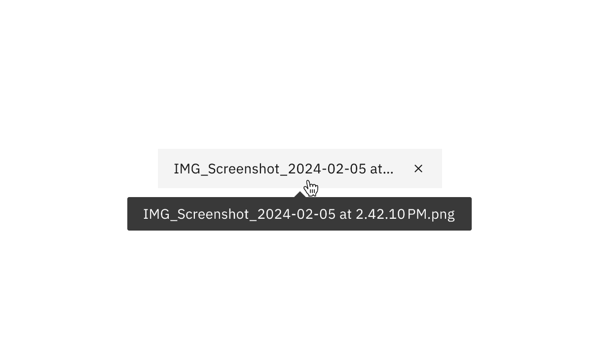 File uploader oveflow text