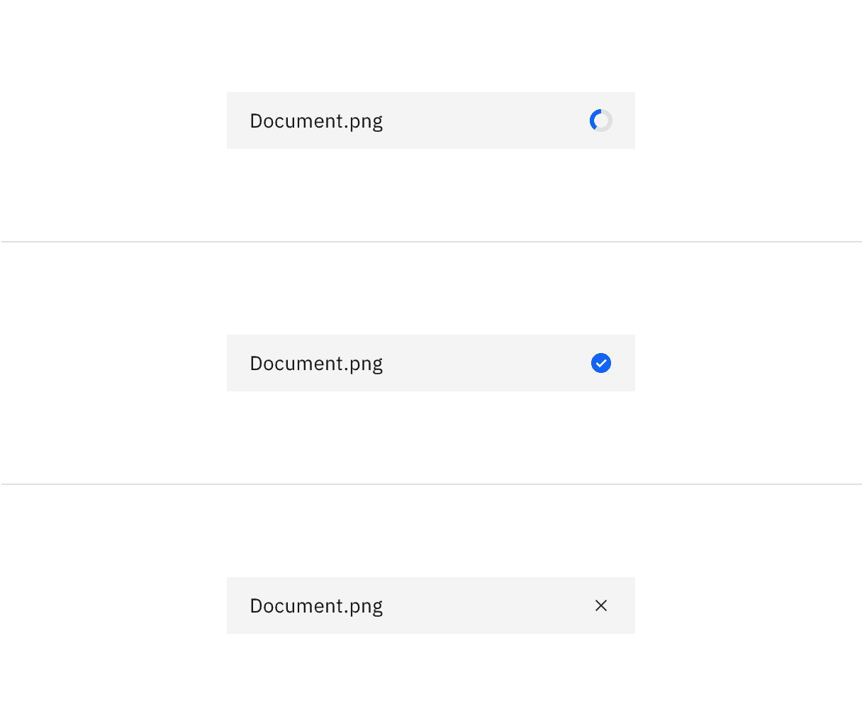 File uploader loading states