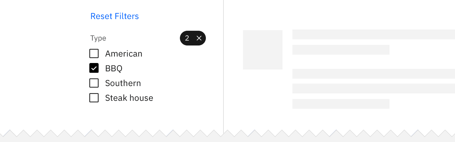 Filter reset example