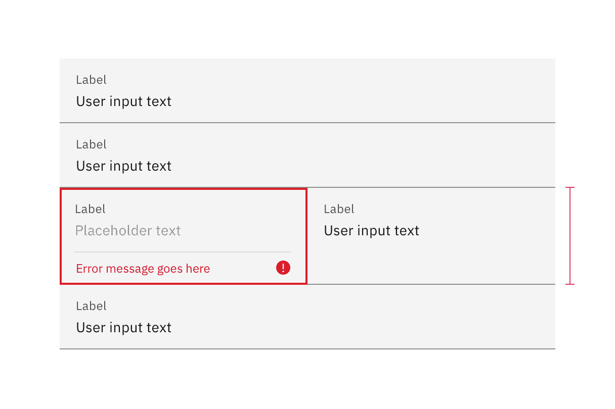 Examples of an invalid state with two columns
