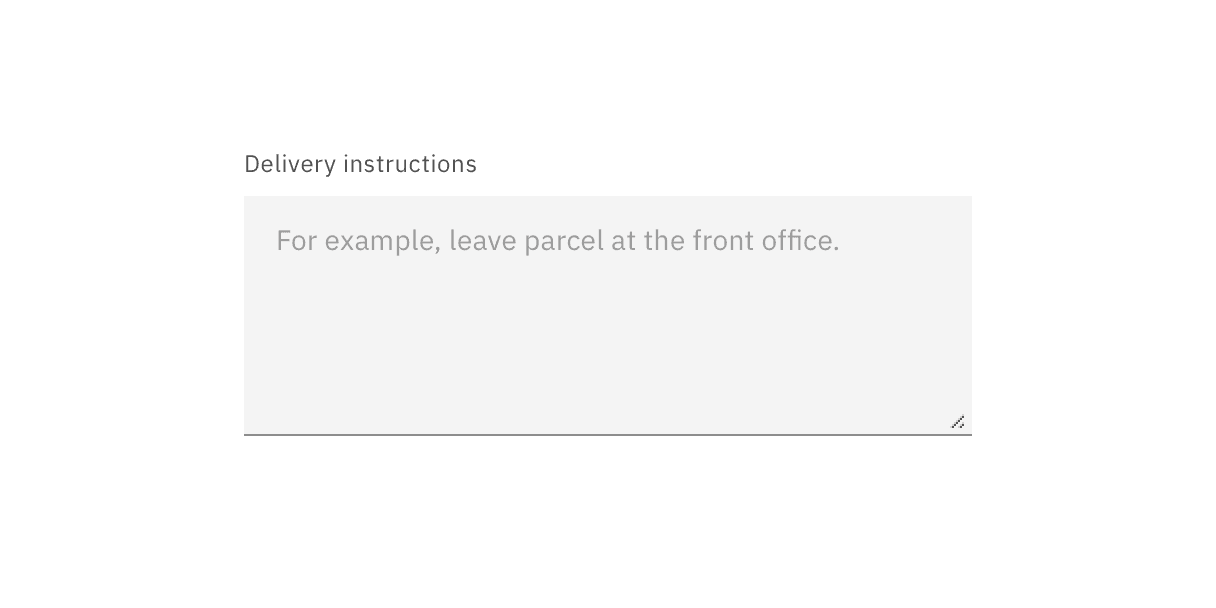 Example of appropriate placeholder text