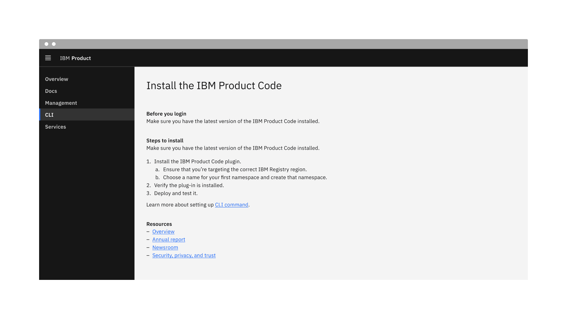 xample of the list component in a UI
