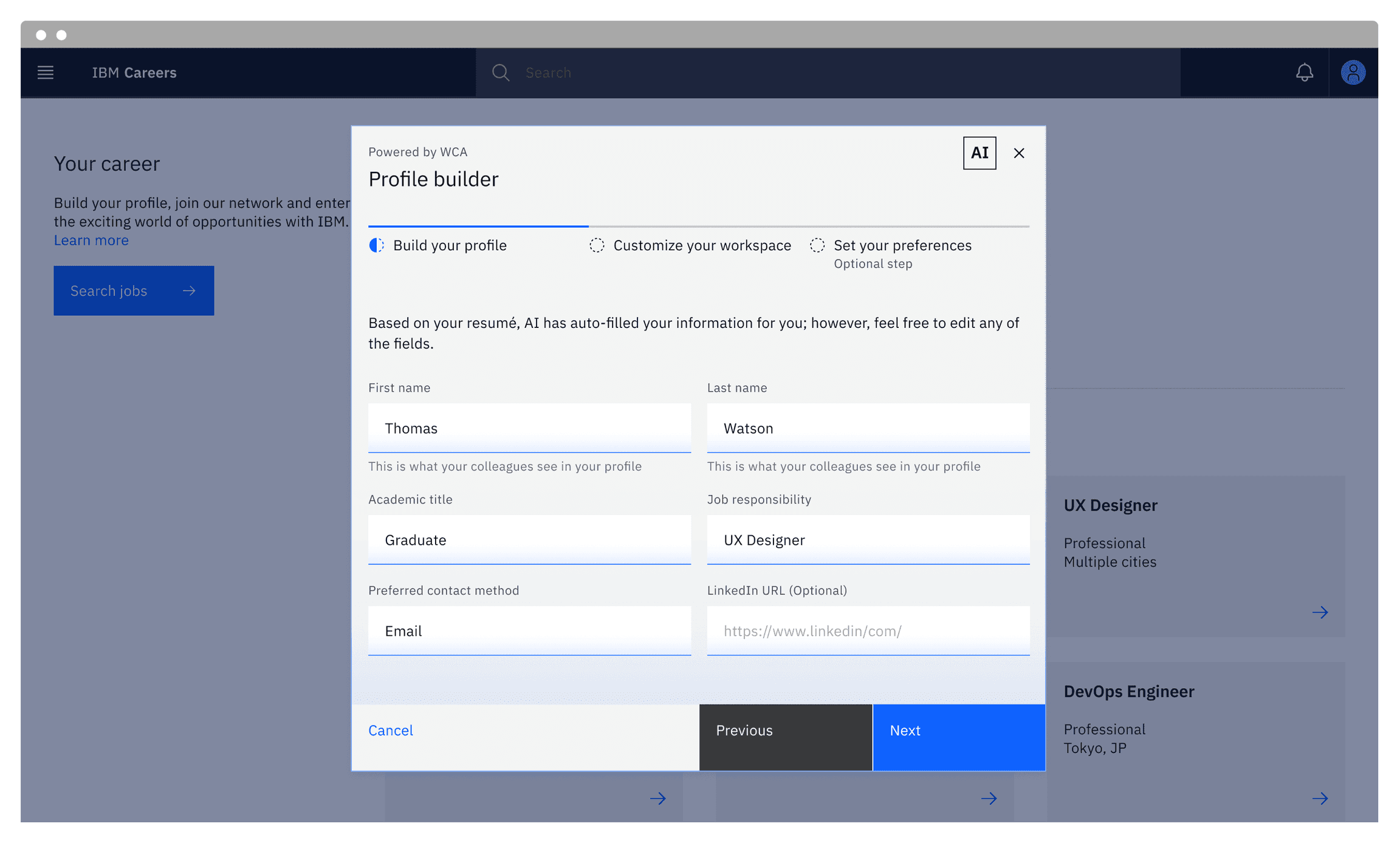 Modal's light mode AI presence example