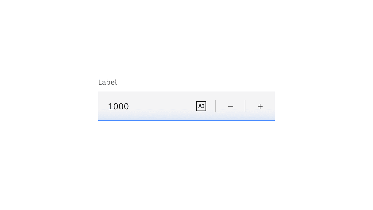 Number input default AI presence