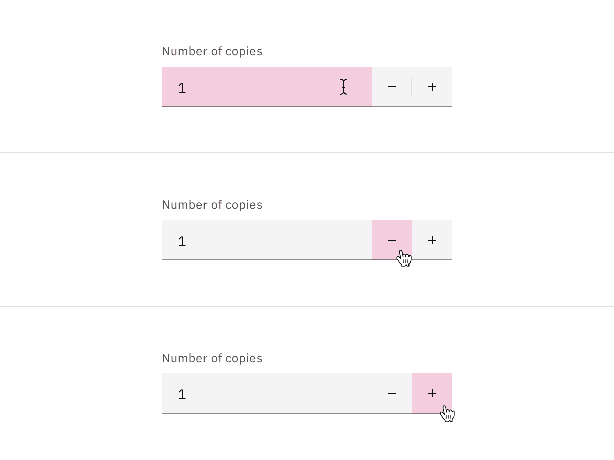 Number input default mouse interactions