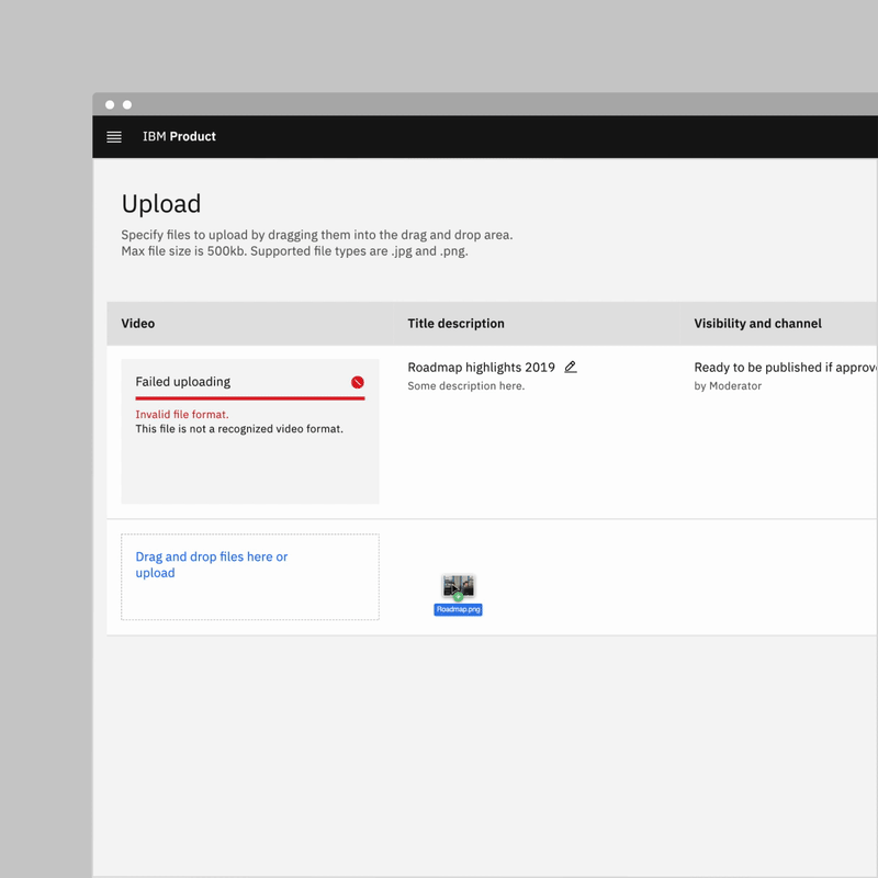 Error status on a progress bar