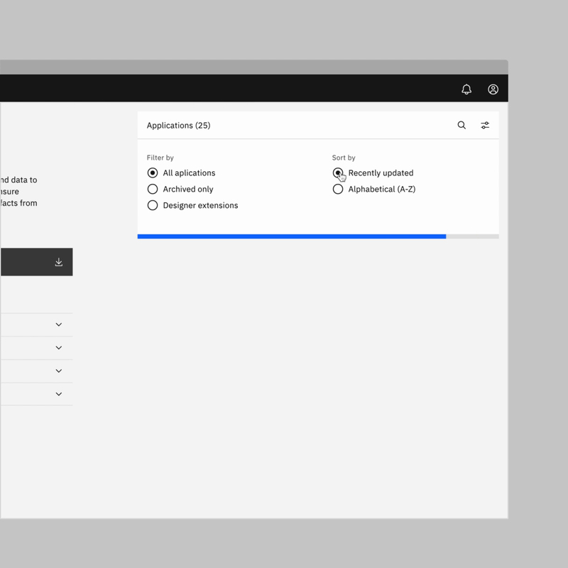 Indeterminate progress bar transitioning to a determinate progress bar
