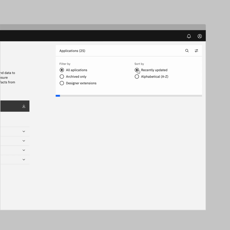 Indeterminate progress bar transitioning to a determinate progress bar