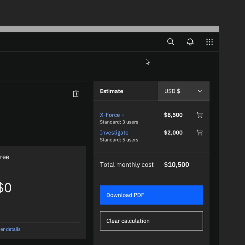 Example of indeterminate progress bar in a product