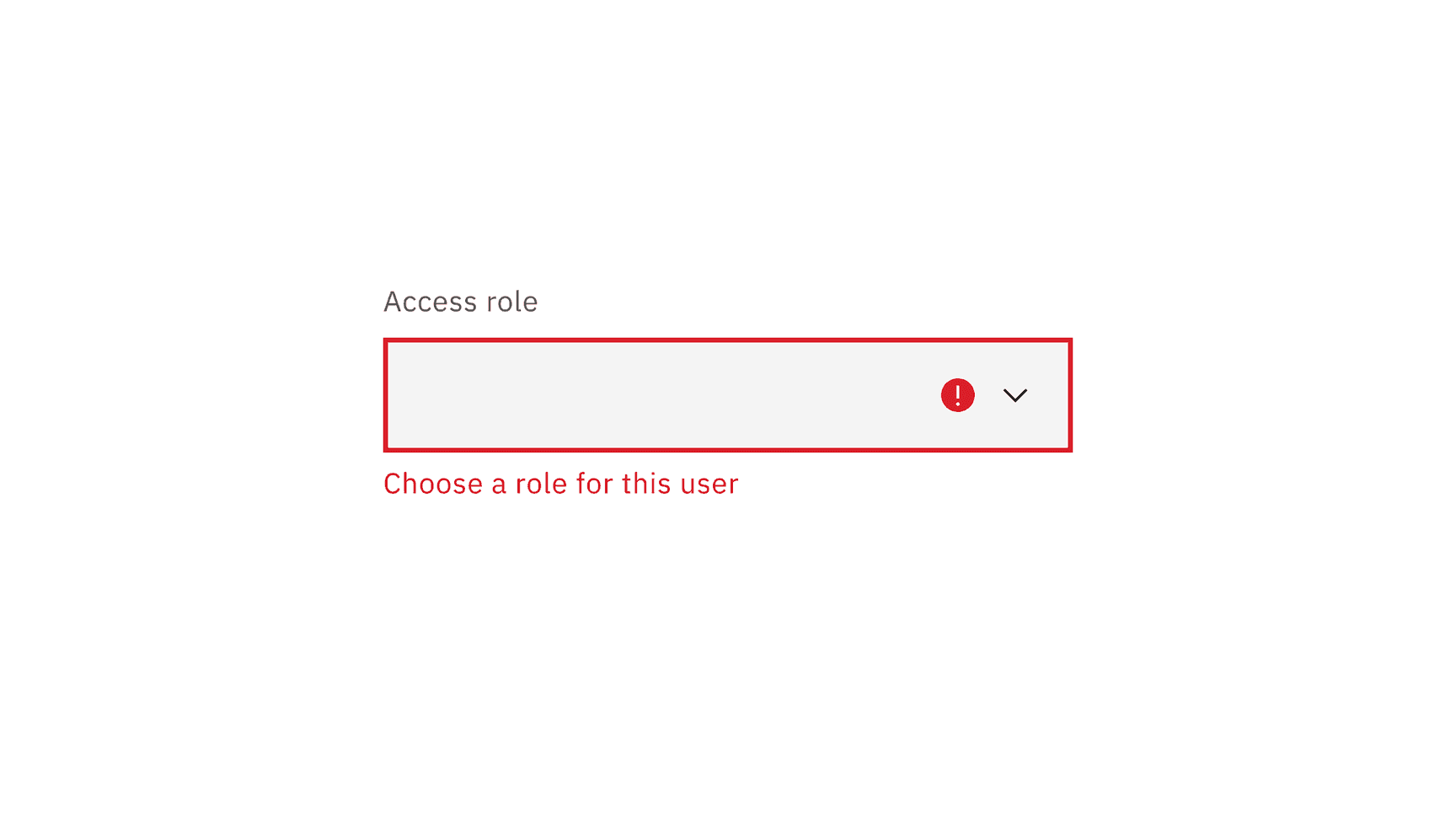 Select invalid state default
