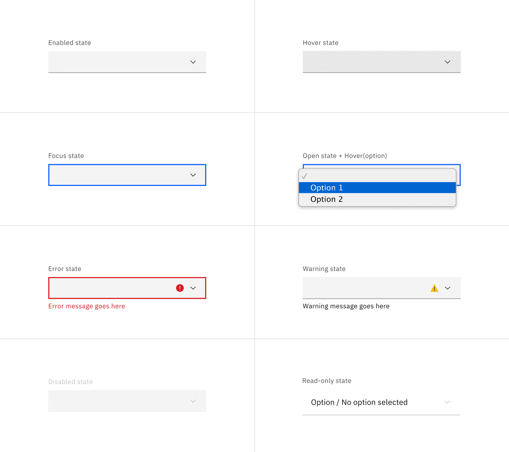 Select default interactive state