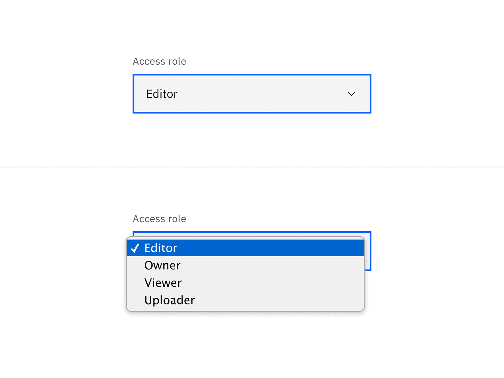 Select keyboard interaction default