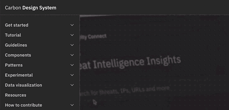 The "Skip to main content link" is the first focusable element on the Carbon website.