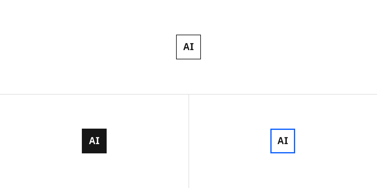 Examples of default AI label states