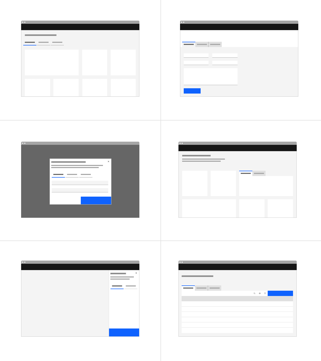 Tabs Usage When to use