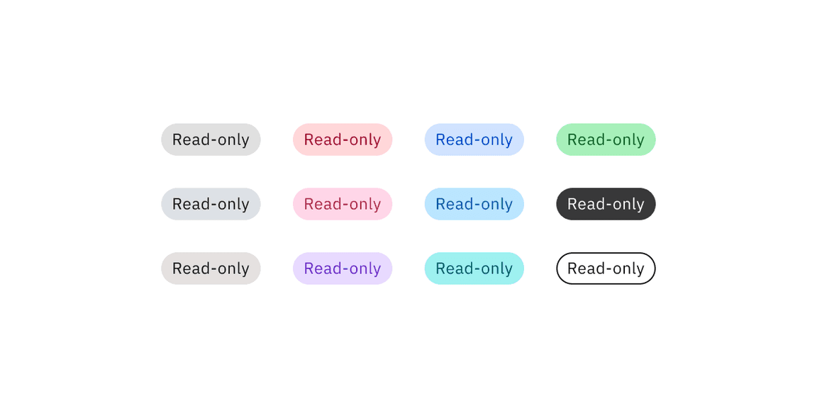 Read-only tag colors
