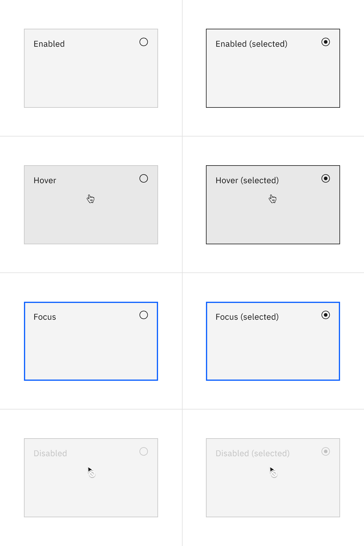 Selectable tile interactive color with the feature flag enabled