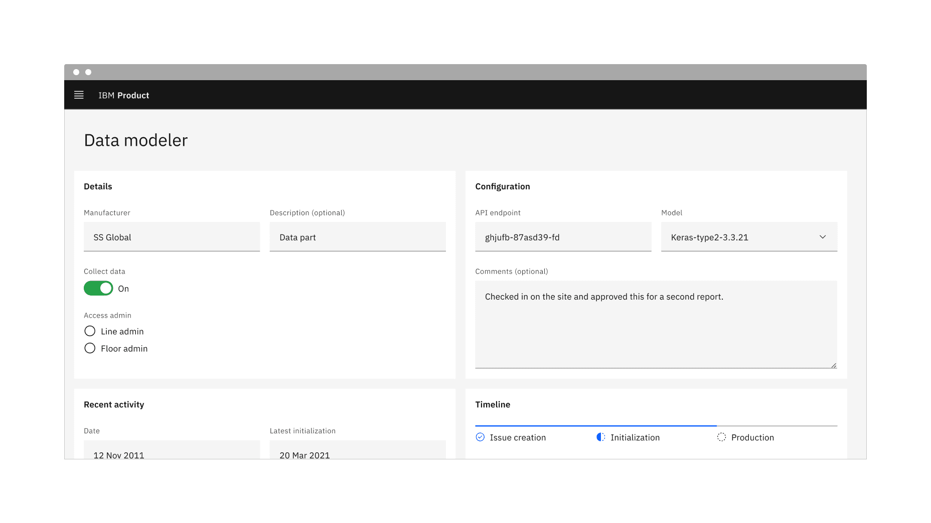 An example of a dashboard using the default toggle with feature flag enabled