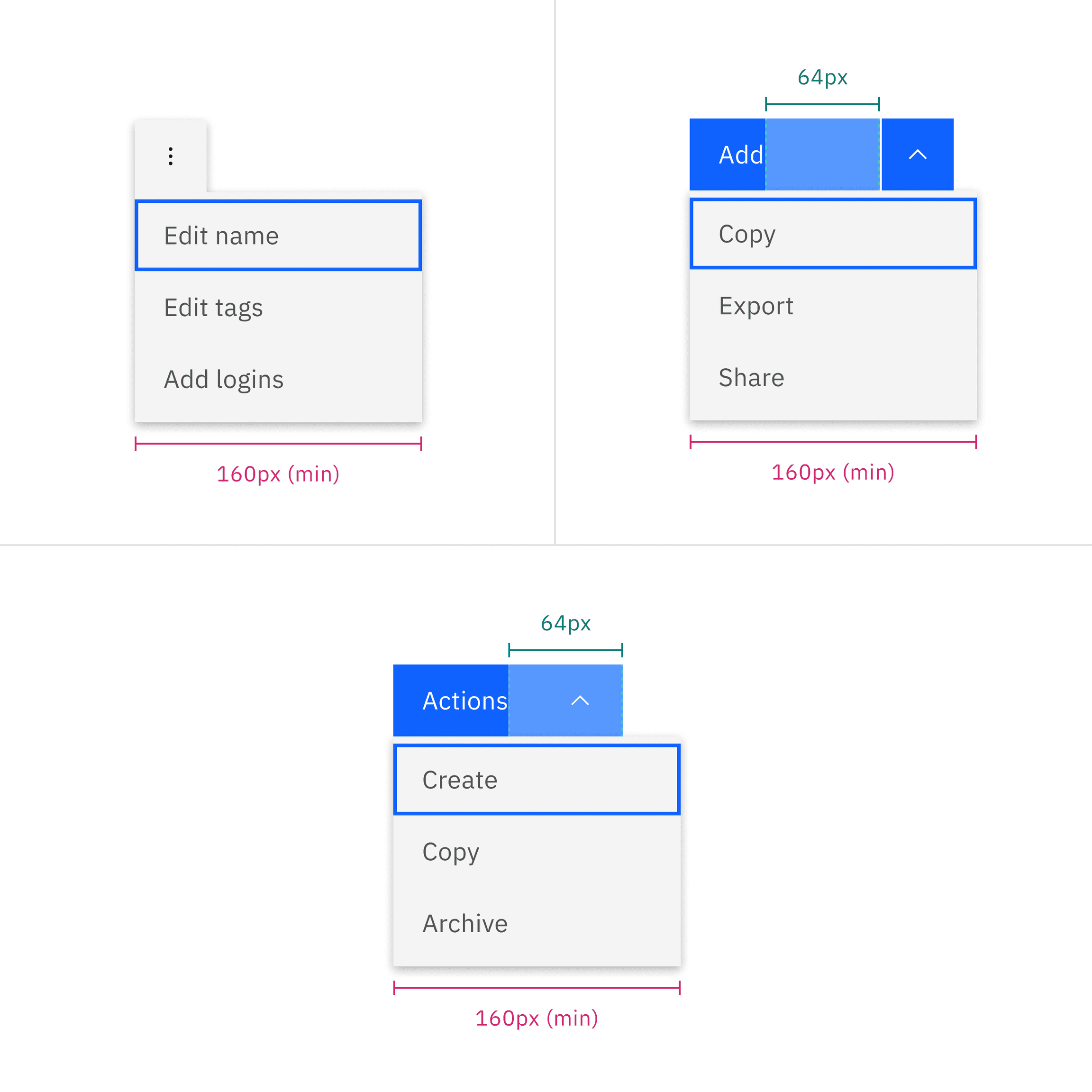 Usage menu width menu default